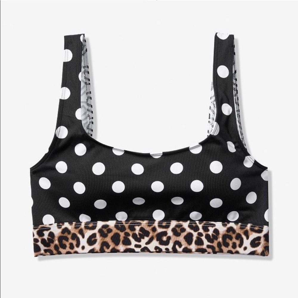 VS PINK Polka Dot Lightly Lined Sports Bra